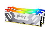 RAM - Kingston FURY Renegade RGB DDR5-8400 - 48GB - CUDIMM for Intel - CL40 - Dual Channel (2 pcs) - Intel XMP - Hvid med RGB - KF584CU40RWAK2-48