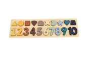 Babylegetøj - Magni Puzzle with numbers and shapes - 3296