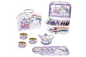 Legekøkken og udstyr - Magni Tea set in suitcase - unicorn - 3905