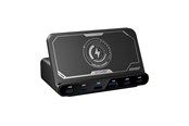 Mobil - Adaptere & Opladere - BlitzWolf BW-S27 160W 2xUSB-A 4xUSB-C 15W wireless charger (black) - BW-S27