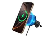 Mobil - Adaptere & Opladere - Spigen OneTap Pro 4 MagSafe Car Mount Charger - black - Wireless / AirVent Hook - ACP08543