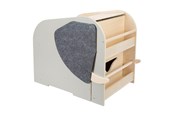 Børneværelse - Small Foot Wooden Toy Box Elephant on Wheels with Seat - 12423