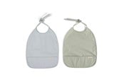 Baby Udstyr - Filibabba Hagesmæk m. bindebånd 2-pak - Pearl Blue + Desert Sage - FI-03339