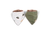 Baby Udstyr - Filibabba Bandana-hagesmæk 2-pak - Traktor - FI-02820