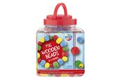 Kreativt Legetøj - Creative Craft Group Wooden Beads Red. 375gram - 100114