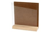 Kreativt Legetøj - Creativ Company Wooden 3D Plate with Glass 15x15cm - 56746
