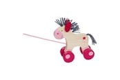 Babylegetøj - Goki Wooden Pull Animal Horse Lillie - 54867