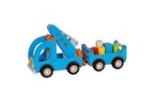 Trælegetøj - Goki Wooden Tow Truck with Trailer - 55875