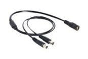Strømkabel (intern) - DeLOCK Power Splitter DC Jack 5.5 x 2.1 mm to DC Jack 5.5 x 2.1 mm - 50 cm - 83286