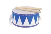 Trælegetøj - Goki Wooden Drum with Sticks Blue/White - 61898