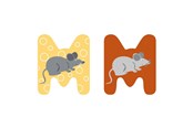 Kreativt Legetøj - Small Foot - Wooden Animal Children's Letter - M - 12520