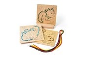 Babylegetøj - Bigjigs Threading  on Number Dinosaur Wood - 34048