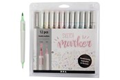 Skrive- og Tegneværktøjer - Creativ Company Sketch Double Markers Pastel Colours 12 pcs - 37380