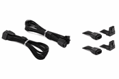 Strømkabel (intern) - DUTZO Sleeved PCI-E 12V-2x6 forlængerkabel pakke med 2 stk - Lås stift op & ned - Sort - DSC-PCEP30TPBLK