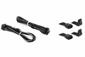Strømkabel (intern) - DUTZO Sleeved PCI-E 12V-2x6 forlængerkabel pakke med 2 stk - Lås stift op & ned - Sort / Grå - DSC-PCEP30TPBG