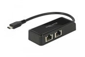Netværksadapter (netkort, printserver mv.) - DeLOCK Adapter USB-C 3.1 Gen 1 > 2 x Gigabit LAN 10/100/1000 Mb/s - 63927