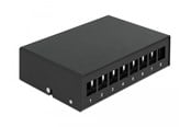Netværkstilbehør - DeLOCK Keystone Patch Panel 8-Port Black - 43413