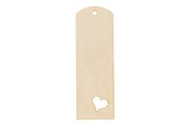 Hobby artikler - Playwood - Bookmark with Heart Shape Plywood - sl199