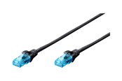 Netværkskabel - DIGITUS Professional patch cable - 25 cm - black - Sort - 0.25m - DK-1512-0025/BL