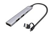 USB hub - I-Tec Hub - USB-C/USB-A metal - 4-Port - USB 3.0 USB hub - 4 ports - Grå - CAHUBMETALMINI4