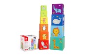Babylegetøj - Classic World - Stacking Blocks Numbers and Animals 10pcs. - 3567