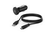 Mobil - Adaptere & Opladere - Hama Car Charger with USB-C Cable for Nintendo Switch - Black - 00054683