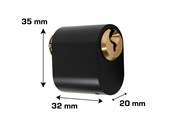 Beslag & hængsler  - Home>it HOME It® oval cylinder with 7 pins in matt black with 5 keys (2 pcs) - 25733