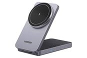 Mobil - Adaptere & Opladere - UGREEN 2-In-1 Magnetic Wireless Charger Grey - 45056-UG