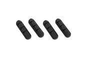 Kabel Organisering - DUTZO Kabelholdere - 3 huller - pakke med 4 stk - sort - DCORDHOL3BLK