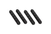 Kabel Organisering - DUTZO Kabelholdere - 5 huller - pakke med 4 stk - sort - DCORDHOL5BLK
