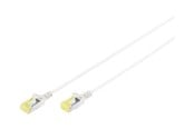 Netværkskabel - DIGITUS Slim - patch cable - 1 m - grey - Grå - 1m - DK-1624-A-010S