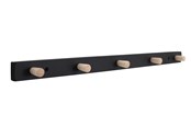 Værktøjskasser og lagersystemer - Home>it coat rack with 5 hooks 50 cm black/natural hook beech - 12296