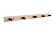 Værktøjskasser og lagersystemer - Home>it coat rack with 5 hooks 50 cm natural/black hook beech - 12294