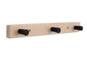 Værktøjskasser og lagersystemer - Home>it coat rack with 3 hooks 28 cm natural/black hook beech - 12293