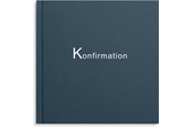 Blokke, Formularer & Notesbøger - Burde Konfirmationsbog mørkeblå tekstilpræg - 365220