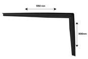 Beslag & hængsler  - Home>it table support with T-profile 30 x 55 cm matt black - 16325
