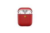 Hovedtelefoner/headset - KeyBudz PodSkinz Artisan Series Leather Case - Handcrafted Leather Case for your Airpods - Red - AP_S3_RED