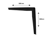 Beslag & hængsler  - Home>it table support with T-profile 30x30 cm matt black - 16321