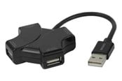 USB hub - Deltaco USB Hub - 4x USB-A USB hub - 4 ports - Sort - UH-737