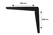 Beslag & hængsler  - Home>it table support with T-profile 20 x 25 cm matt black - 16317