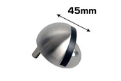 Beslag & hængsler  - Home>it door stop for floor Ø4.5 x 2.5 cm brushed steel - 13158