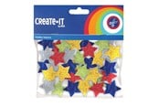 Kreativitet & Hobbyartikler - Haza Witbaard - Foam stickers Stars Glitter 54 pcs. - 192307