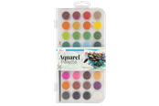 Kreativitet & Hobbyartikler - Nassau 36 Aquarel colours in transparent palette - AR0524/GE