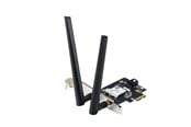 Netværksadapter (netkort, printserver mv.) - ASUS PCE-BE6500 WiFi 7 PCI-E Adapter with 2 external antennas. Supporting 6GHz band 4096-QAM Bluetooth 5.4 WPA3 - 90IG09G0-MO0B00