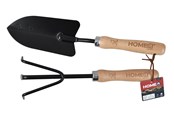 Haveredskaber - Home>it set with plant trowel & plant cultivator with wooden handle - 5708614920787
