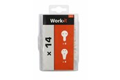 Beslag & hængsler  - Work>it concrete hook assortment with 14 parts - 5708614196700