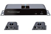 Repeater, boosters, bridges & Transceiver - Deltaco HDMI Extender 1x2 Splitter over CAT6/6a/7 40m with IR pass-back - LKV712