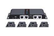 Repeater, boostere, bridges & transceiver - Deltaco HDMI-276 1X4 HDMI Extender Splitter over CAT6/6a/7 40m with IR pass-back - LKV714