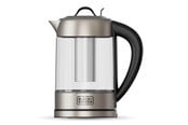 Elkedel - Black & Decker Elkedel Kettle Glass Tea Filter 1.7L - Sølv - 2400 W - ES9580110B