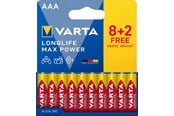 Batteri - VARTA Longlife Max Power AAA - 10-Pack - 4703101710